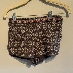 🌸Angie High Waist Patterned Shorts with Colorful Waistband